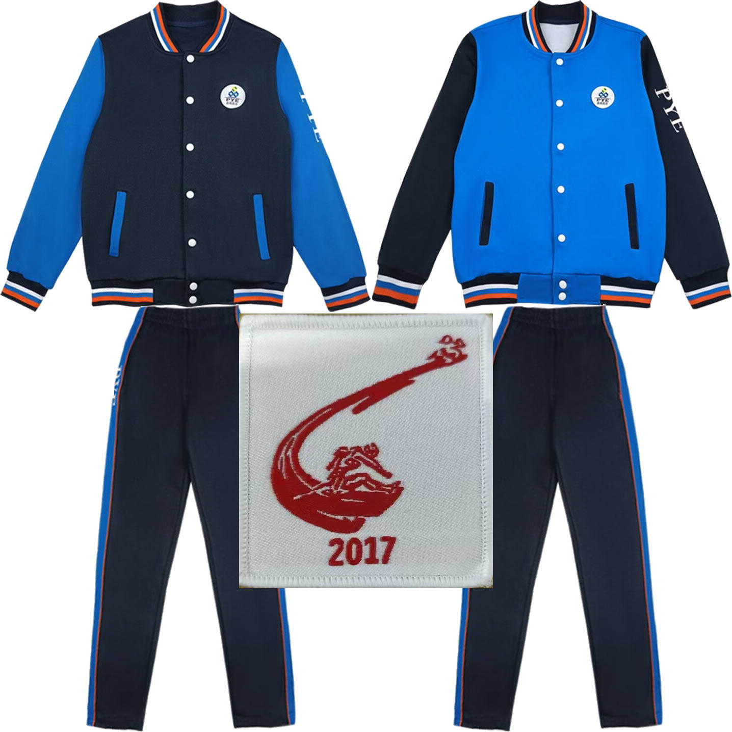 番禺中学附属学校校服番禺区中学生校服套装短袖夏装T恤长裤短裤