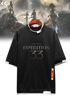 光与影：33号远征队RPG游戏周边Clair Obscur纯棉T恤短袖男女半袖