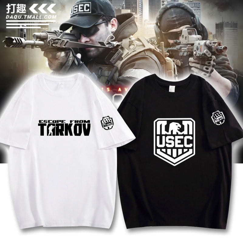 逃离塔科夫bear熊爪阵营战队游戏周边纯棉短袖T恤男女青少年夏季