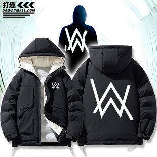 艾伦沃克嘉豪同款DJ潮faded周边同款羽绒棉衣服休闲外套夹克男女