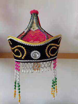 头饰舞台演出尖顶成人款蒙古帽