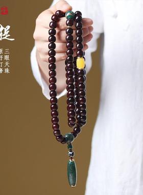 藏式砂供老料菩提多圈毛衣链长串回流老料菩提手串男女款文玩佛珠
