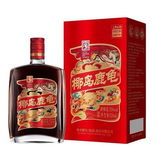 海南椰岛鹿龟酒佳品33度520ml小鹿酒老字号养生酒