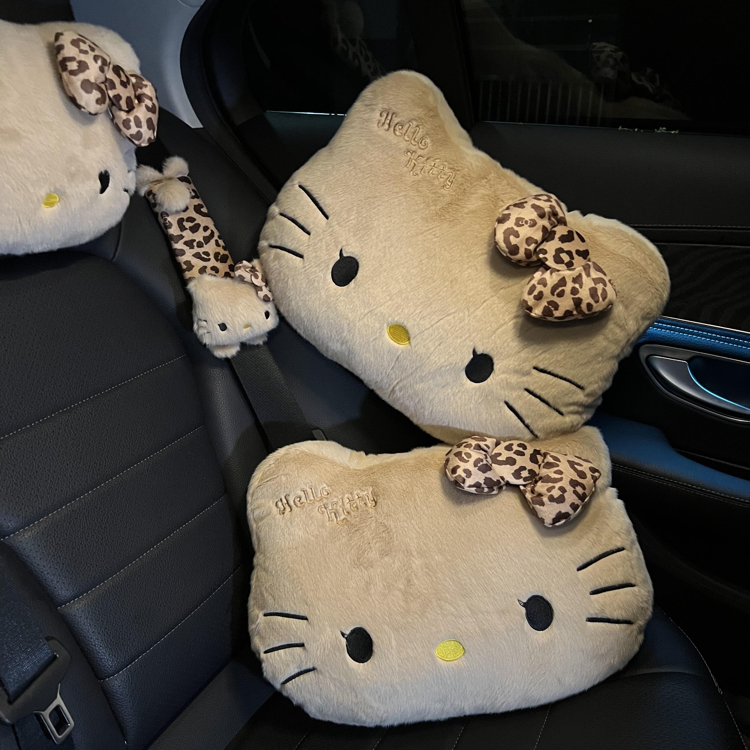 卡通可爱kt猫咪汽车头枕靠枕车用车载腰枕车内腰靠座椅枕头护颈枕,汽车用品/电子/清洗/改装,头枕,淘宝优惠券,粉丝福利购,淘宝优惠卷