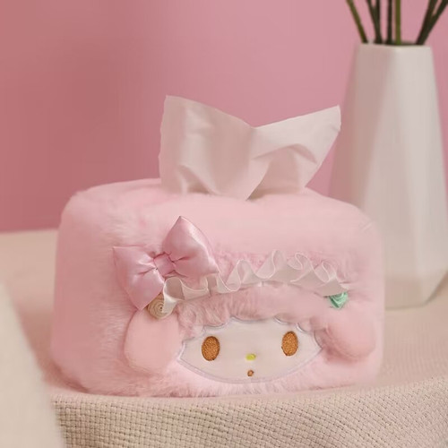 少女心可爱毛绒美乐蒂小丑鱼纸巾套柔软毛绒抽纸巾盒套卷纸巾套萌