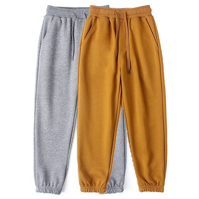 日单优儿童简约基础运动长裤2025秋男童纯色收脚毛圈纯棉休闲卫裤