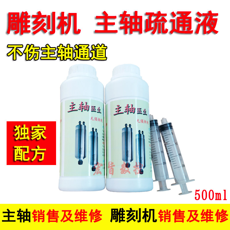 疏通液清洗剂堵塞维修雕刻机主轴图片