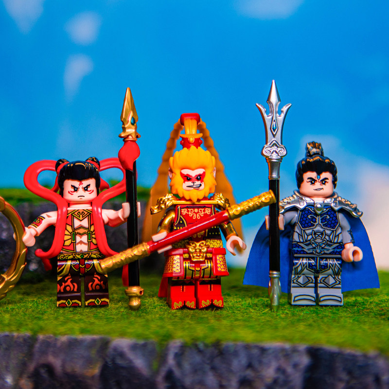 激斗西游孙悟空哪吒杨戬人仔积木