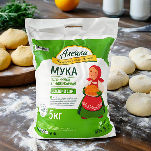 艾利客小麦面粉袋装10斤俄罗斯国家原装原袋中筋通用白面无添加