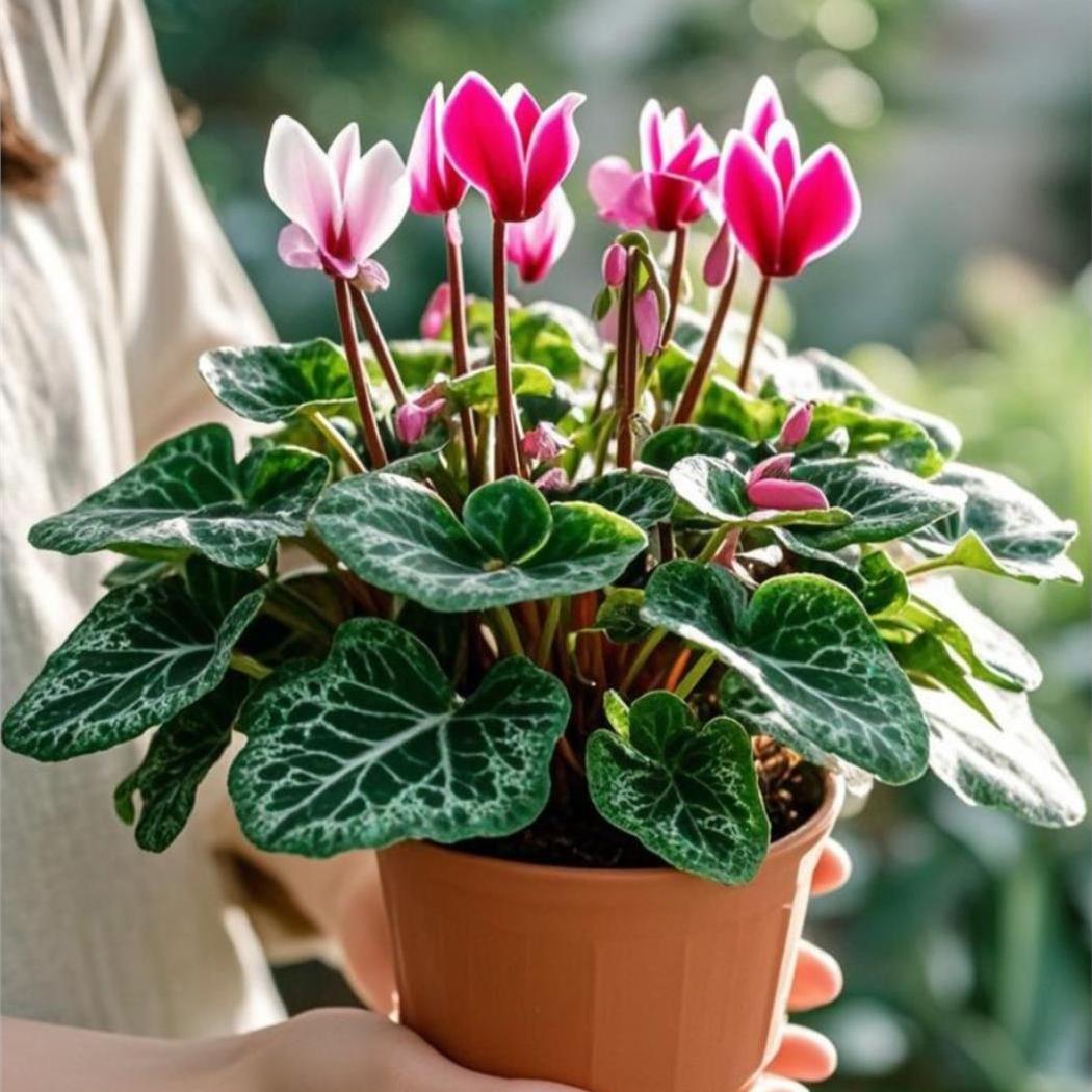 仙客来盆栽带花苞室内花卉