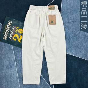 男ins直筒老爹裤 裤 锥形日系复古纯棉宽松休闲设计感工装 春夏薄款