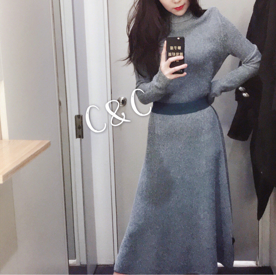 50现折COS DROP-NEEDLE STITCH KNIT SKIRT抽针式羊毛蓝半身裙子|ruв категории Женская одежда, юбка - от Buy2taobao.com для оказания профессиональной услуги покупки агента Taobao