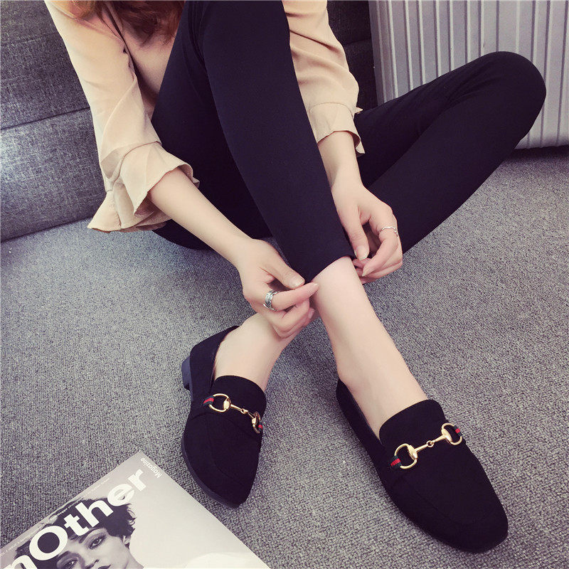 Women flat shoes 2019 new pattern Spring Women's Shoes Square Versatile Doug shoes Casual shoes British style Lok Fu shoesin the Women's Shoes, Low shoes  category - from Buy2taobao.com to provide professional Taobao agent buy service