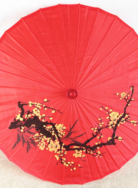 古典工艺伞长柄绸布舞蹈蓝色荷花江南雨旗袍秀中国风摄影演出道具