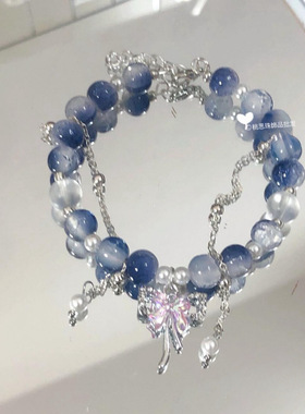 小红书同款爆裂碎花蝴蝶手串新中式超仙蝴蝶手饰送闺蜜生日礼物