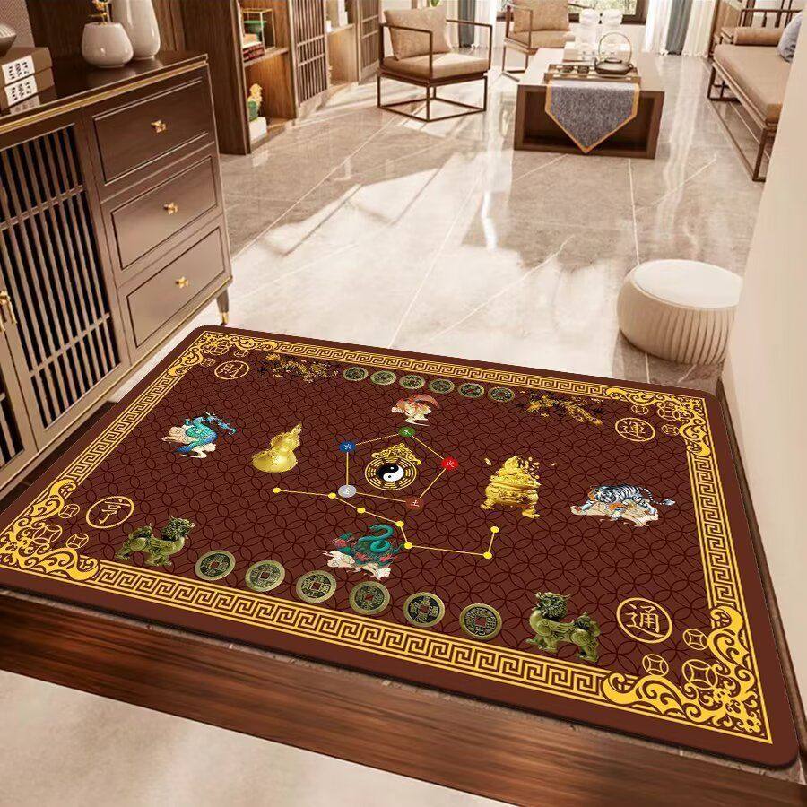 新年红色地垫大门加厚硅藻泥正品镇宅七星地垫进户门地毯吸水防滑,居家布艺,家用脚垫,淘宝优惠券,粉丝福利购,淘宝优惠卷