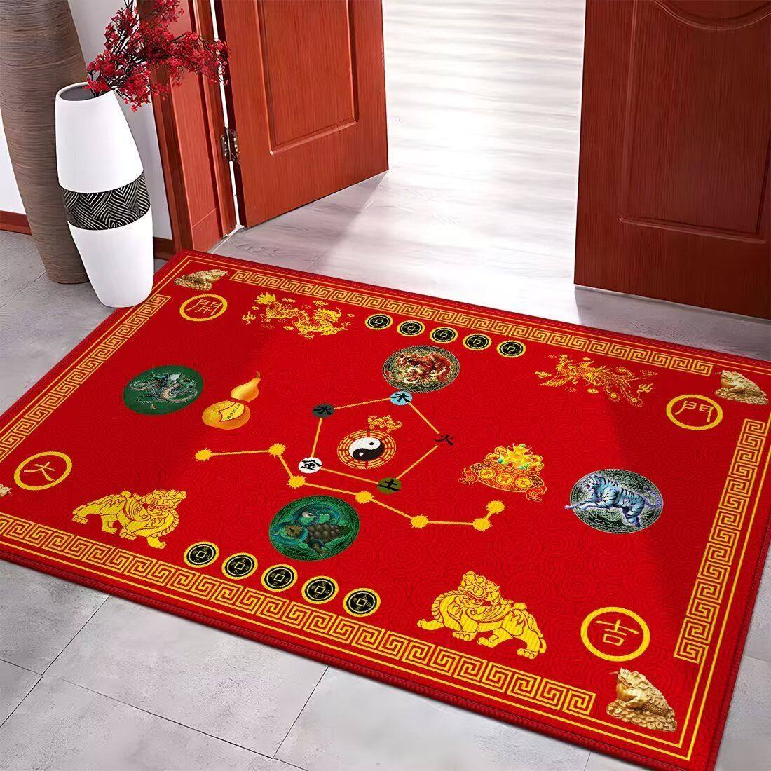 过年新年用品七星地垫入户大岁进门口入户门垫喜庆招财入户门脚垫,居家布艺,入户地垫,淘宝优惠券,粉丝福利购,淘宝优惠卷