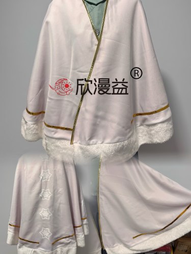 【欣漫益】Sky光遇冬季宴会白金红绒斗篷雪花加绒cos服装披风斗篷