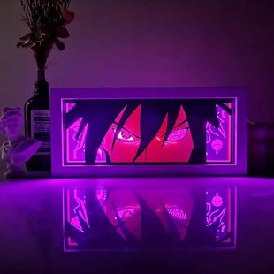 火影忍者手办周边宇智波佐助带土鼬斑鸣人卡卡西纸雕夜灯礼物现货