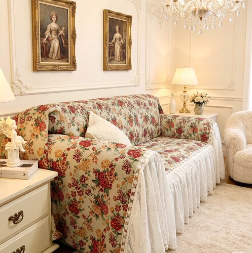 法式韩式公主田园复古加厚沙发巾