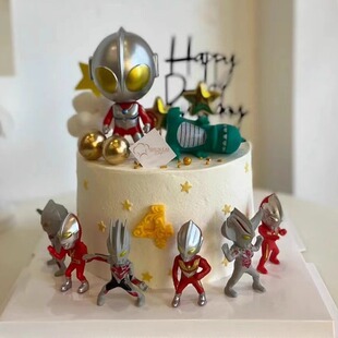 男孩超人宇航员恐龙奥特漫蛋糕动物奶油生日蛋糕广州佛山同城配送