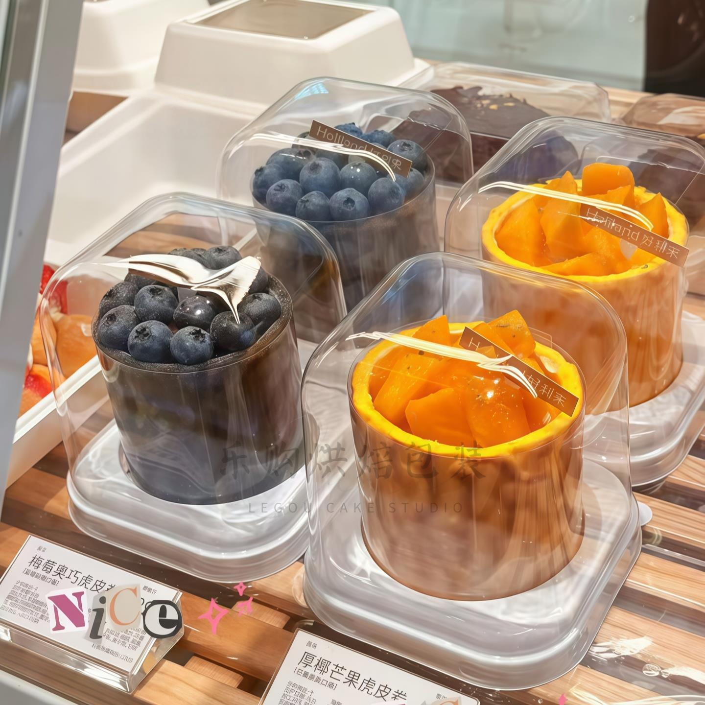 新品新款3寸蛋糕盒加高圆