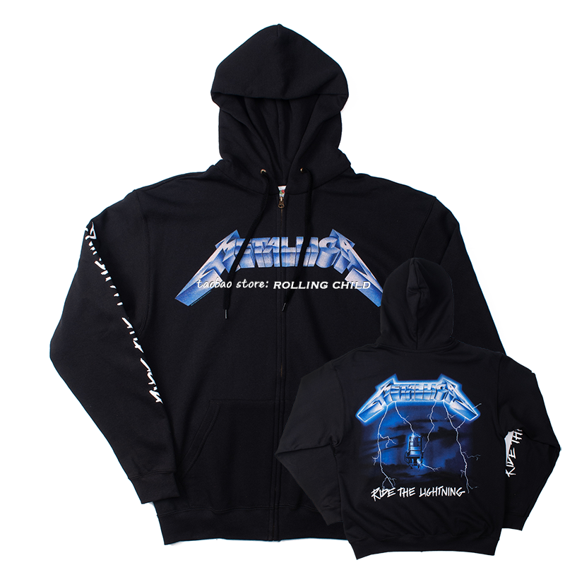 正版metallica乐队复古vintage重金属摇滚连帽衫卫衣b 官方现行版