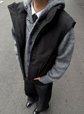 05PSYT90白鸭绒羽绒服机能解构立领马甲背心加厚保暖日系男女秋冬