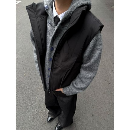 05PSYT90白鸭绒羽绒服机能解构立领马甲背心加厚保暖日系男女秋冬