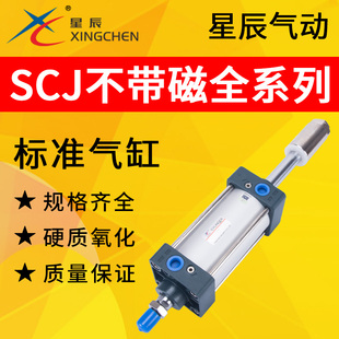 125不带磁可调行程气缸 100 星辰气动SCJ32