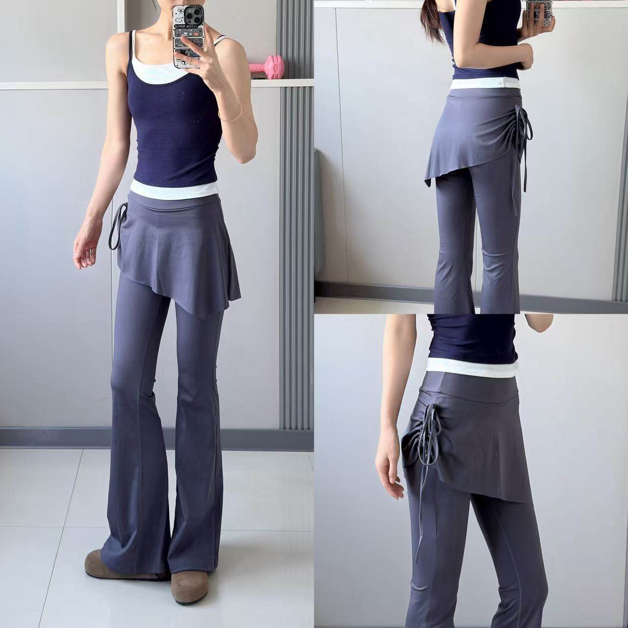 假两件裤裙瑜伽裤女高腰提臀紧身防走光喇叭裤普拉提运动健身裤秋,运动/瑜伽/健身/球迷用品,瑜伽长裤,淘宝优惠券,粉丝福利购,淘宝优惠卷