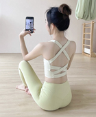 洋白菜健身内衣女防震跑步外穿速干运动背心收副乳瑜伽文胸上衣