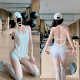 含胸垫假两件运动内衣女跑步训练健身背心交叉美背瑜伽服无袖 T恤