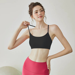 多巴胺瑜伽吊带女训练美背背心细肩带运动内衣跑步健身文胸透气