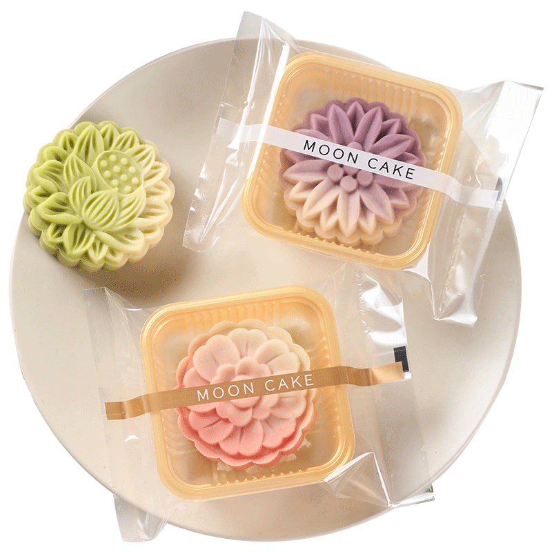 中秋月饼包装袋带底托自机封袋子