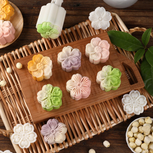 家用冰皮綠豆糕2025新款 月餅?zāi)＞呤謮菏?壓花型磨具食品級烘焙商用