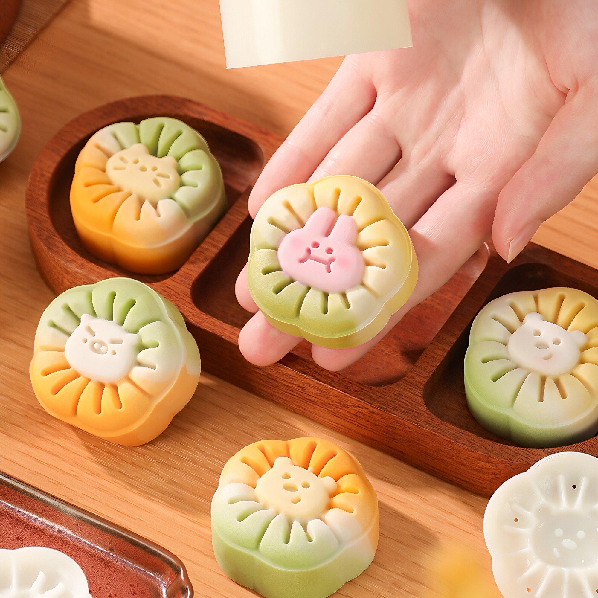【易脱模】可爱月饼模具按压式图片