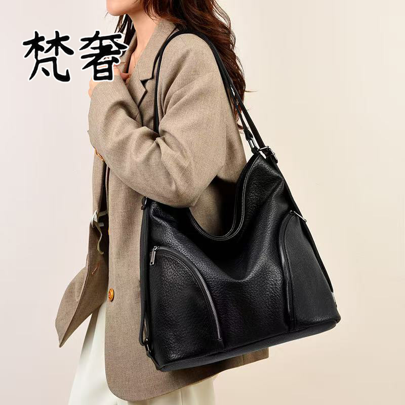品牌真皮女包2025新款多功能旅行包双肩包大容量软皮单肩包斜挎包
