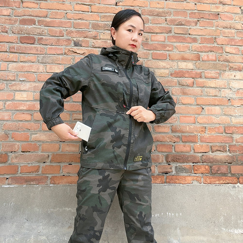 春秋弹力棉休闲套装帽子可拆卸
