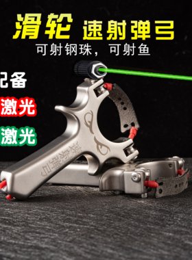 滑轮弹弓不锈钢射鱼弹工