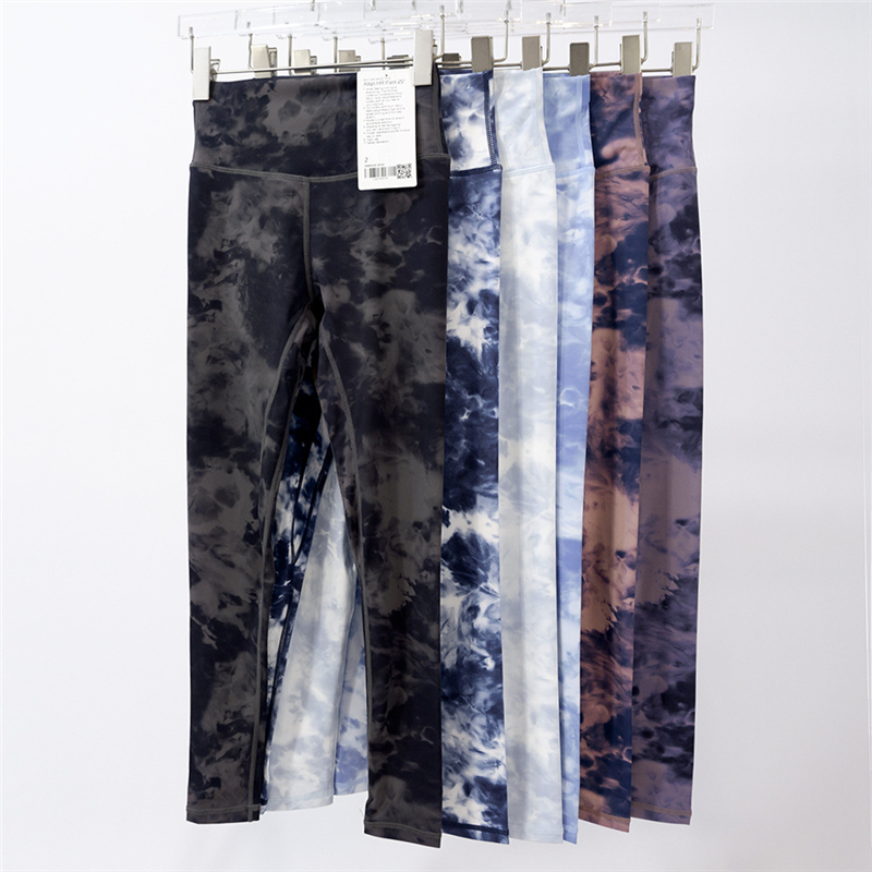 女印花提臀高弹速干瑜伽裤