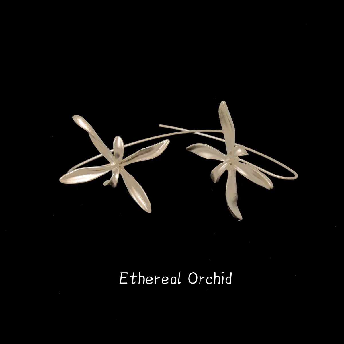 Vintage古着  Ethereal Orchid 耳饰 鸢尾花