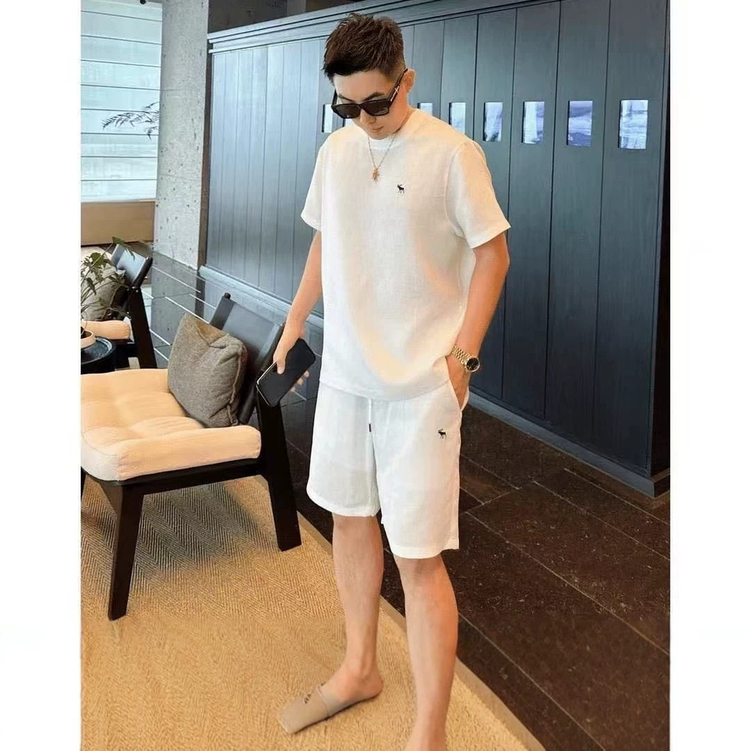 夏季老钱风男装两件套