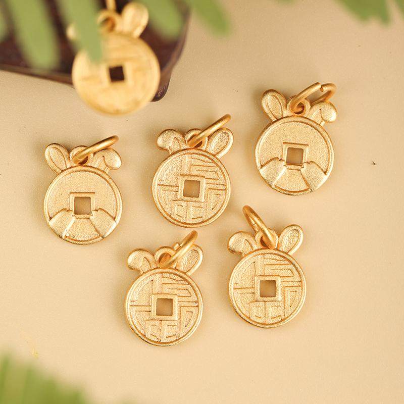 国潮古法沙金招财小配件铜钱福袋金元宝保色手链项链吊坠diy配件,饰品/流行首饰/时尚饰品新,其他DIY饰品配件,淘宝优惠券,粉丝福利购,淘宝优惠卷