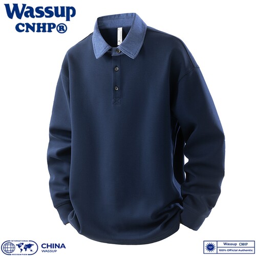 美式重磅POLO卫衣长袖T恤打底衫