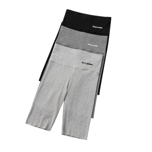 纯棉打底裤女外穿防走光春夏季薄款高腰大码紧身五分安全骑行短裤