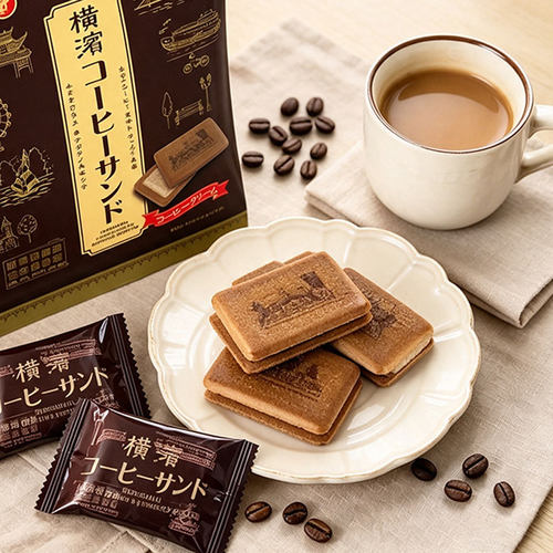日本进口Takara宝制果横滨咖啡味夹心饼干袋装89g