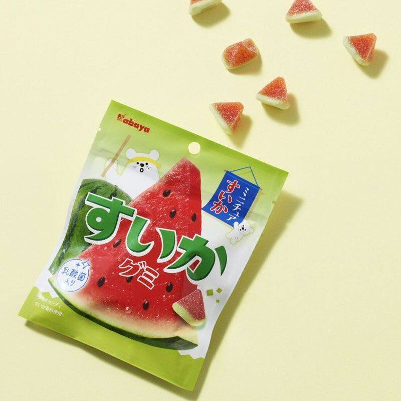 日本进口Kabaya卡巴也软糖西瓜味水果儿童零食QQ糖果
