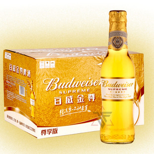 单一麦芽锡纸包装 百威金尊尊享版 迷你小瓶200ml 24瓶装