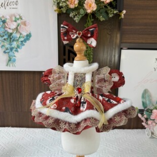 圣诞棉花娃娃衣服星黛露玲娜贝儿公主洋装 福宝莉娜熊节日气氛裙子